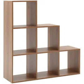 Mobili Rebecca Bücherregal, Braun, Holzwerkstoff, 29x98x98 cm, Arbeitszimmer, Büroregale, Bücherregale