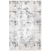 Mozato Novel Vintage-Teppich Lotus, Grau, Schwarz, Weiß, Beige, Textil, Abstraktes, rechteckig, 160x230 cm, Teppiche & Böden, Teppiche, Vintage-Teppiche