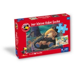 Huch! Puzzle 881984 - Der kleine Rabe Socke - 2x Puzzle, je 24 Teile..., 48 Puzzleteile bunt