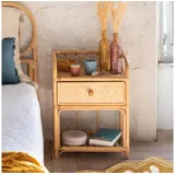 Atmosphera Créateur d'intérieur Atmosphera - Nachttisch Aoni - Rattan - beige
