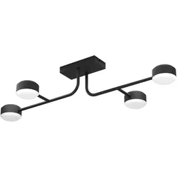 EGLO Deckenleuchte "CLAVELLINA", schwarz, H: 18,50cm, Lampen, Deckenleuchte in schwarz aus Stahl - 6,8W - Warmweiß