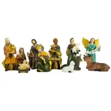 Dekoprojekt Scheuerer Wunderschöne handbemalte Krippenfiguren 11-tlg., ca. 10 cm, K 604