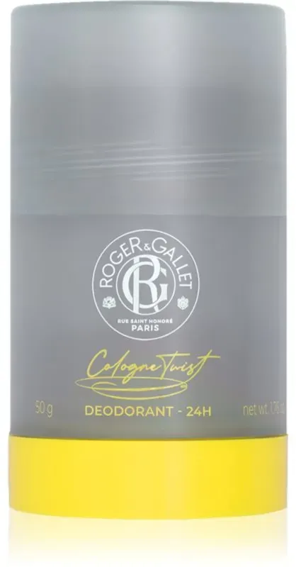 Roger & Gallet Cologne Twist festes Deo ohne Aluminiumsalze für empfindliche Oberhaut für Herren 50 g