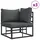 vidaXL Garten-Sofa-Set mit Kissen 12 pcs Schwarz Aluminium