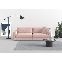 Big-Sofa TRENDMANUFAKTUR "Bourbon" Sofas Gr. B/H/T: 264 cm x 84 cm x 126 cm, Struktur fein, XXL mit Sitztiefenverstellung, lila (flieder) XXL Sofas