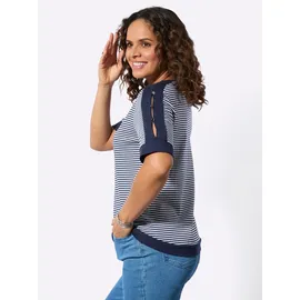 Casual Looks Ringelshirt Blau/Weiß 50