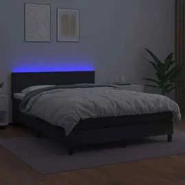 vidaXL Boxspringbett 140 x 200 cm Schwarz