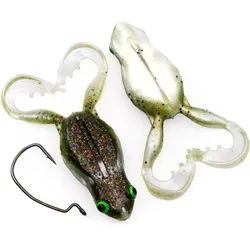 Gummiköder - Gummiköder - Flexi Frog - 6.5cm - Bull Frog dunkelgrün|WEISS NO SIZE