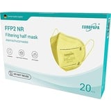 EUROPAPA® 20x FFP2 Gelb Atemschutzmaske 5-Lagen Staubschutzmasken einzeln Verpackt