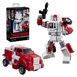 Transformers Age of the Primes Swerve, verwandelbare Deluxe-Klasse Action-Figur 11 cm, Blau/Weiß