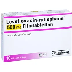 LEVOFLOXACIN-ratiopharm 500 mg Filmtabletten 10 St