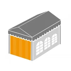 Giebelwand für Partyzelte 4 m PVC