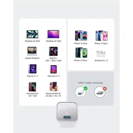 Anker 511 Nano 3 Ladegerät, EU weiß Smartphone-Ladegerät - Weiß