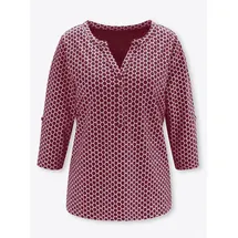 Sieh an! 3/4-Arm-Shirt in bordeaux-bedruckt | Gr.: 50