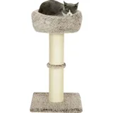 PawHut Kratzbaum 87 cm hoch Katzenbaum mit Bett, dick Stamm, Katzenkratzbaum mit Sisal-Kratzsäulen, für Katzen bis 6 kg, Indoor, Braun - Braun