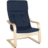 Schwingsessel - dunkelblau - Flachgewebe Sessel Cocktailsessel Fernsehsessel