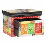 vidaXL Nachttisch Mehrfarbig 40 x 30 x 28 cm Massivholz Mango