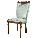 Casa Padrino Luxus Barock Esszimmerstuhl Mintgrün / Braun - Handgefertigter Massivholz Küchenstuhl mit edelm Muster - Barock Esszimmer Möbel