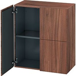 Duravit L-Cube Halbhochschrank LC117707979 70x36,3x80cm, 2 Türen, nussbaum natur
