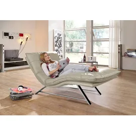 W.Schillig Relaxliege »daily dreams« in Waffelkissen-Optik, wahlweise mit Motor, Kufengestell, in 2 Breiten grau