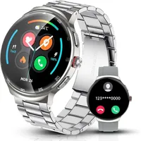 LOYEWAIER Smartwatch Herren Damen 1.45" AMOLED Display Fitnessuhr mit Anruf/SMS Erinnerung Bluetooth IP68 Wasserdicht Sportuhr Android iOS