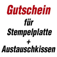 Trodat Gutschein für Stempelplatte für trodat 5205 ohne Logo