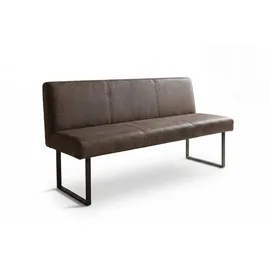 KAWOLA Sitzbank ELEEN Leder Dunkelbraun 163 x 85 x 69 cm