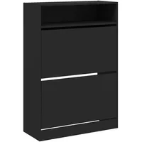 VidaXL Schuhschrank mit 2 Klappen Schwarz 80x34x116 cm
