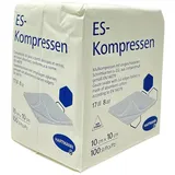 Hartmann ES Mullkompressen, unsteril, 10 x 10 cm, 17-fädig, 8-fach, 100 Stück)