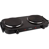 Grafner Kochplatte doppelt 2000 Watt mit klappbaren Griffen schwarz KP10880