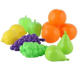 Polesie Spielzeug 46994, 12-teiliges Spielzeugfrüchte-Set, Trauben, Birne, Apfel