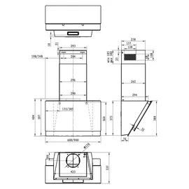 Gorenje W6TB Kaminhaube 60 cm Schwarz