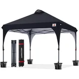 luxuskollektion Faltpavillon 3 x 3 m Schwarz