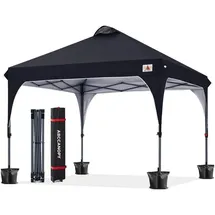 luxuskollektion Faltpavillon 3 x 3 m Schwarz