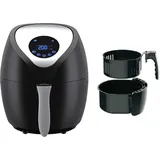 LENTZ Heißluftfritteuse Digital 3,6 Liter 1400 W Schwarz