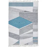 Tom Tailor Modern Kelim Kelimteppich 160 x 230 cm Blau/Türkis/Mehrfarbig