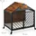 Relaxdays Hundekäfig 73 x 70 x 53 cm Metall Braun/Schwarz/Grau