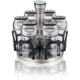 GEFU Gewürzkarussell Kippo, mit 6 Gewürzstreuern à 120 ml, unbefüllt