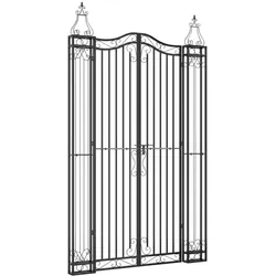 vidaXL Gartentor Schwarz 121x8x200 cm Schmiedeeisen