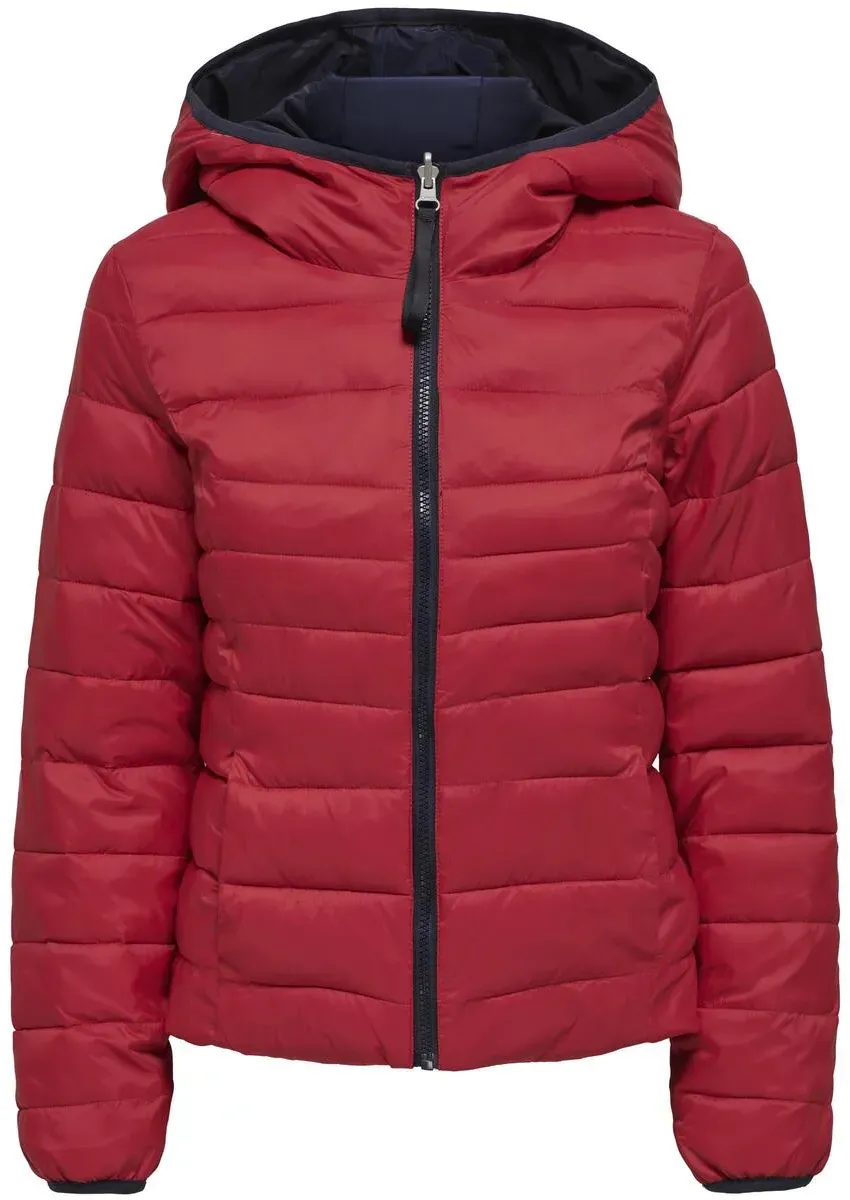 ONLY ONLTAHOE REVERSIBLE HOOD JACKET OTW Equestrian Red/Night Sky