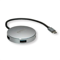 ROLINE 14.02.5036 4 Port USB-Kombi-Hub Grau