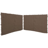 QUICK STAR 2 Seitenteile mit RV 250x192cm für Pavillon Nizza 3x3m Seitenwand Taupe RAL 7006