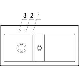 Villeroy & Boch Subway 60 links Einbauspüle almond Handbetätigung 1000 x 510 mm