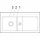 Villeroy & Boch Subway 60 links Einbauspüle almond Handbetätigung 1000 x 510 mm