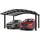 Ximax Portoforte Typ 60 5,42 x 4,95 m schwarz inkl. Pfostenanker