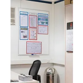Franken Whiteboard 90 x 60 cm Silber/Weiß
