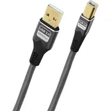 Oehlbach USB-A auf USB-B 5 m Anthrazit