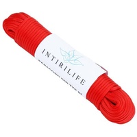 Intirilife 31m Nylon Outdoor Seil in ROT – Garten Seil 31 Meter lang und 4 mm dick – Paracord Seil Schnur reißfest und robust mit 7 Kernfäden vi
