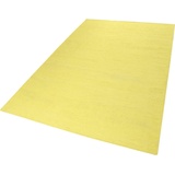 Esprit Handwebteppich gelb Baumwolle, Wohnzimmer, Kinderzimmer, einfarbig 541966-4 5 mm,