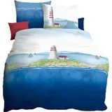 KAEPPEL Seersucker Bettwäsche Lighthouse marine